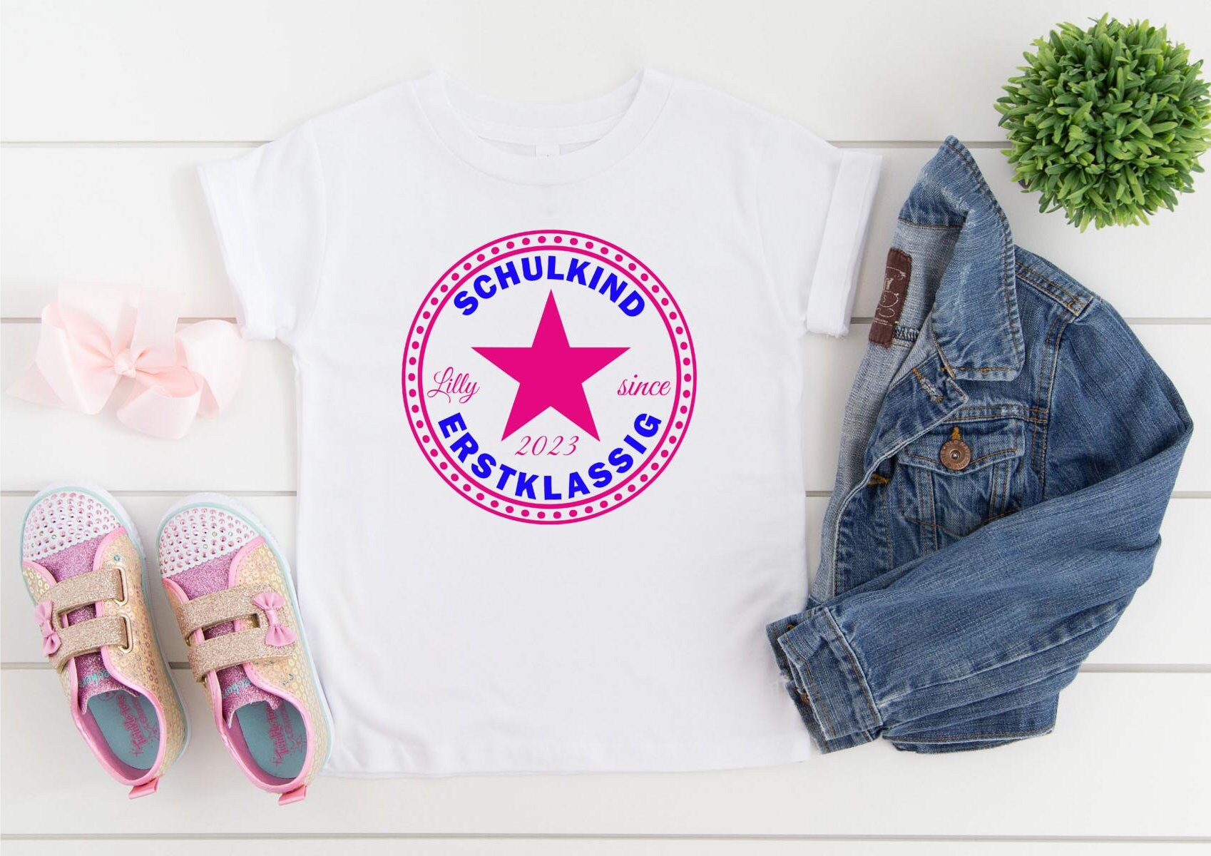T-Shirt zur Einschulung Schulkind in pink